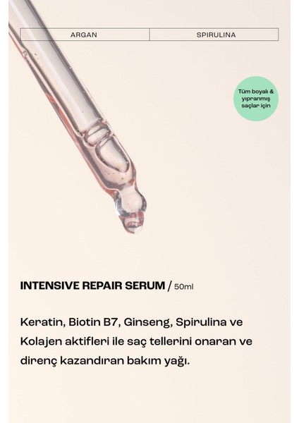 Intensive Repair Yıpranmış Saçlar Için Yoğun Bakım Saç Serumu 50 ml