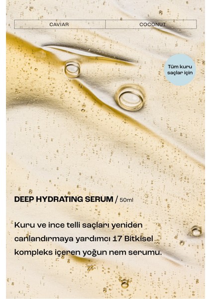 Deep Hydrating Kuru Saçlar Için Yoğun Nem Serumu 50 Ml