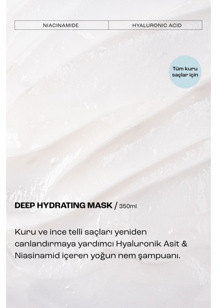 Deep Hydrating Kuru Saçlar Için Yoğun Nem Maskesi 350 ml