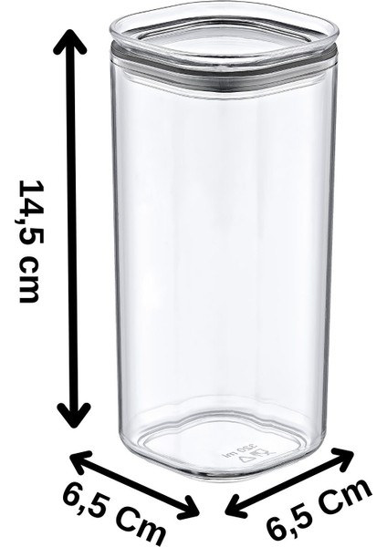6 Adet 320 ml Contalı Baharat Saklama Kabı