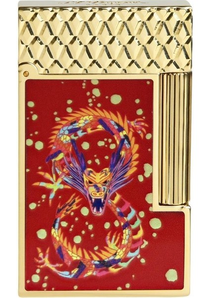 Ligne 2 Dragon Burgundy/gold Puro Çakmağı 16526