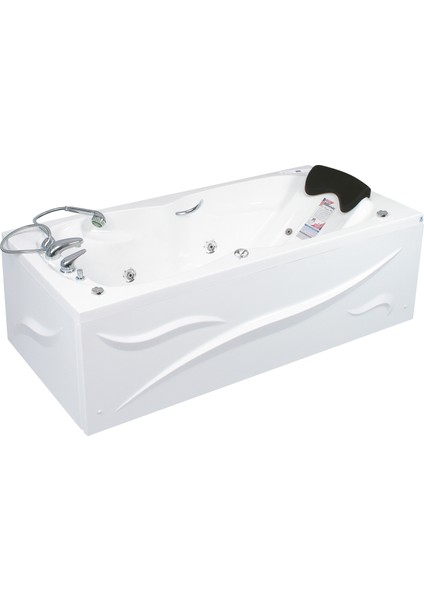 Minnesota Jakuzi 180x80, H:55 Comfort Hidromasaj Sistemli Küvet (Gövde + Metal Ayak + Ön Panel)