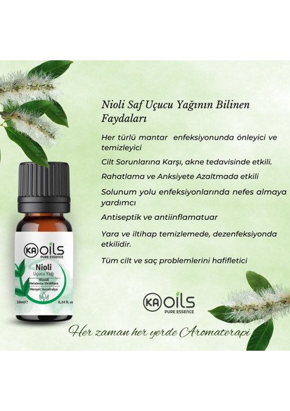 Nioli Saf Uçucu Yağı 10 ml - %100 Saf ve Doğal Niaouli Essential Oil