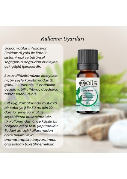 Tıbbi Nane Saf Uçucu Yağı 10 ml - %100 Saf ve Doğal Peppermint Essential Oil