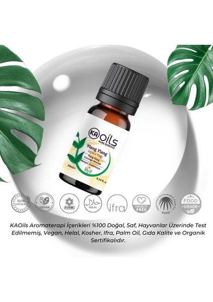 Ylang Ylang Uçucu Yağı 10 ml - %100 Saf ve Doğal Cananga Odorata Flower Oil