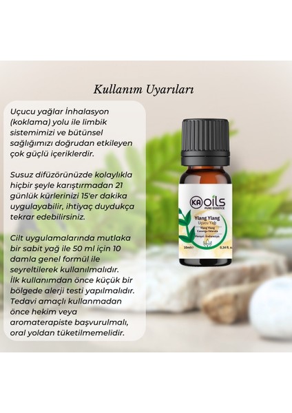 Ylang Ylang Uçucu Yağı 10 ml - %100 Saf ve Doğal Cananga Odorata Flower Oil