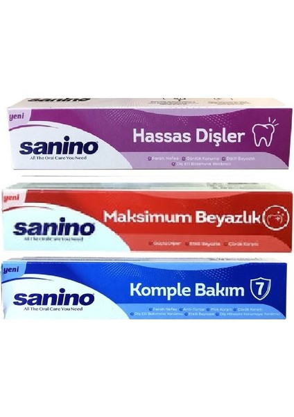 Diş Macunu 3 Lü Deneme Paketi Yeni Ürün