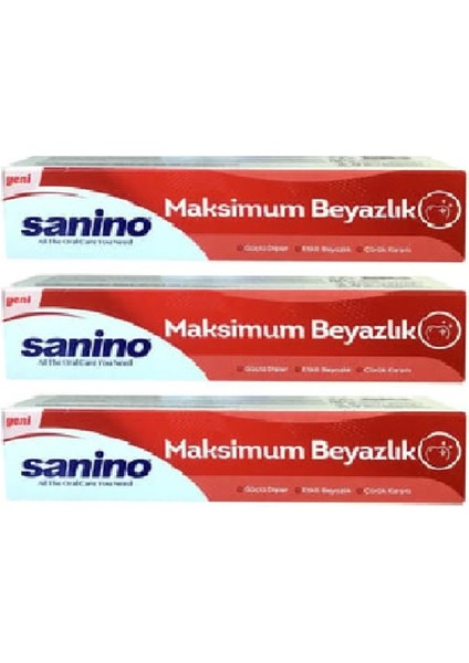 Diş Macunu Maksimum Beyazlık X 3 Adet Yeni Ürün