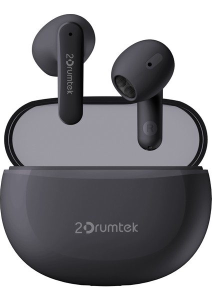 A4 Tech 2DRUMTEK B20 Hibrit Diyafram Su Geçirmez Çift Mikrofon Şarj Kutusu Kablosuz Kulakiçi TWS Bluetooth Kulaklık-Ash Grey