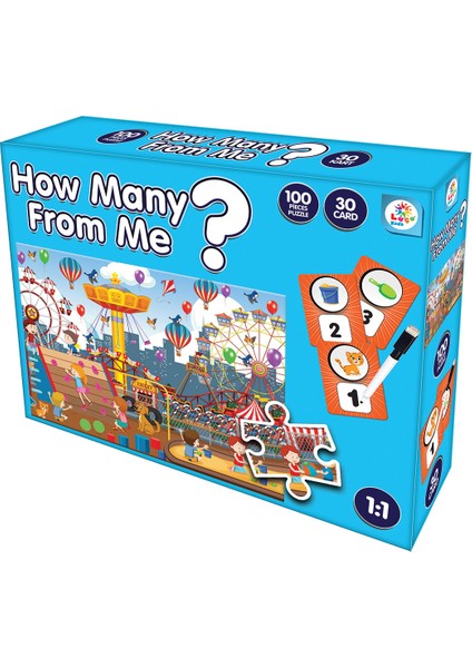 Laço Kids Eğitici Benden Kaç Tane Var Lunapark Puzzle Oyun