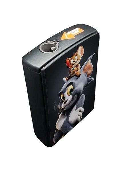 Tom ve Jerry Baskılı Sigara Tabakası ve Kaydırmalı Çakmak Seti