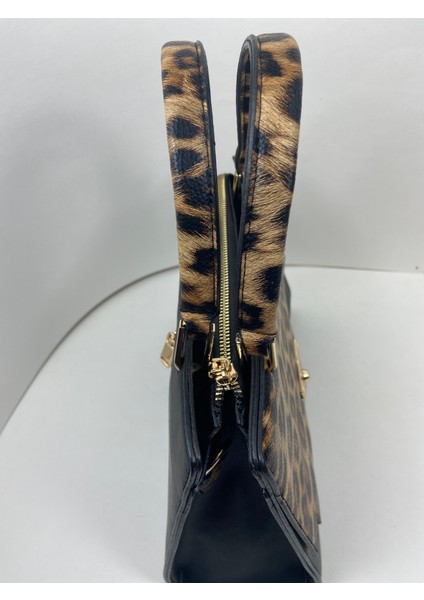 Leopar Kadın Çıkarılabilir Askılı Şık Kadın El Kol ve Omuz Çantası fiyatları