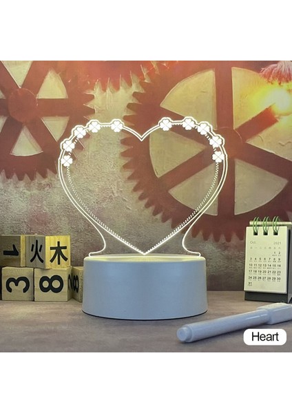 Not Kurulu Yaratıcı LED Gece Lambası USB Mesaj Panosu Tatil Işık Dekorasyon (Yurt Dışından)