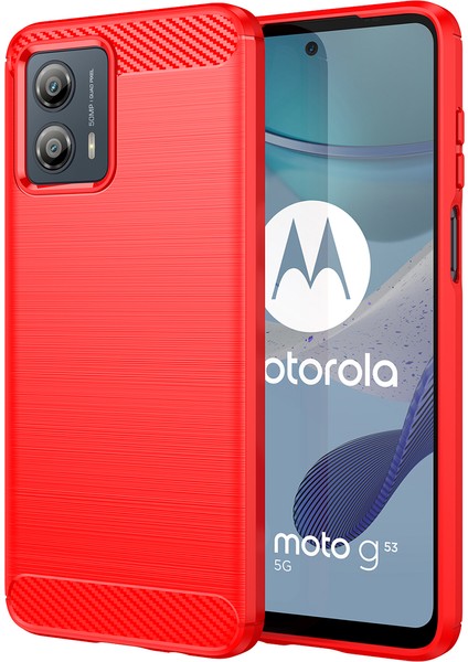 Motorola Moto G53 Için Yumuşak Karbon Fiber Fırçalanmış Tpu Telefon Kılıfı (Yurt Dışından)