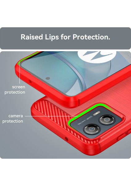Motorola Moto G53 Için Yumuşak Karbon Fiber Fırçalanmış Tpu Telefon Kılıfı (Yurt Dışından) indirimleri
