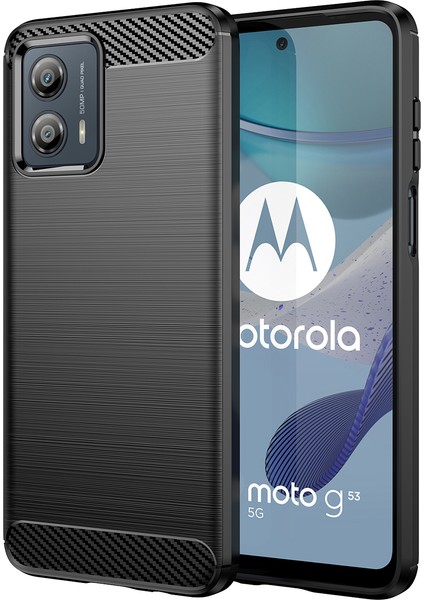 Motorola Moto G53 Için Yumuşak Karbon Fiber Fırçalanmış Tpu Telefon Kılıfı (Yurt Dışından)