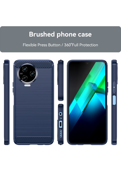 Infinix Note 12 Pro Için Yumuşak Karbon Fiber Fırçalanmış Tpu Telefon Kılıfı (Yurt Dışından) modelleri