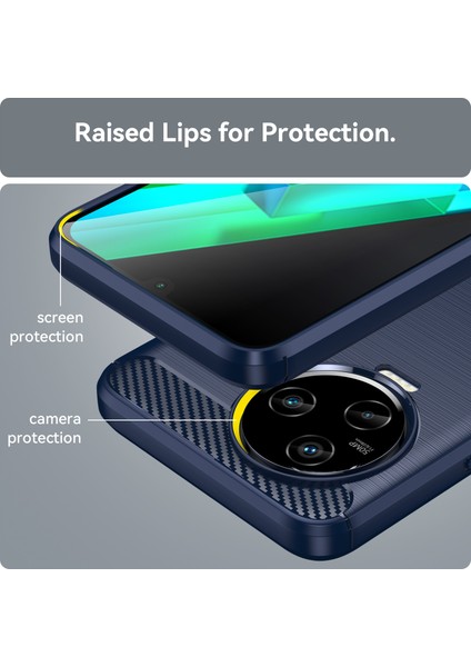 Infinix Note 12 Pro Için Yumuşak Karbon Fiber Fırçalanmış Tpu Telefon Kılıfı (Yurt Dışından) indirimleri