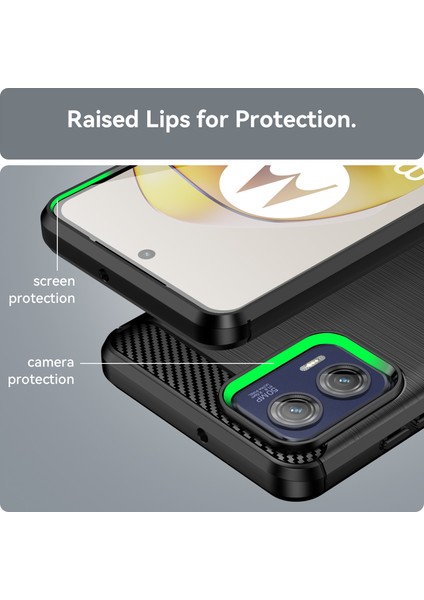 Motorola Moto G73 Için Yumuşak Karbon Fiber Fırçalanmış Tpu Telefon Kılıfı (Yurt Dışından) indirimleri