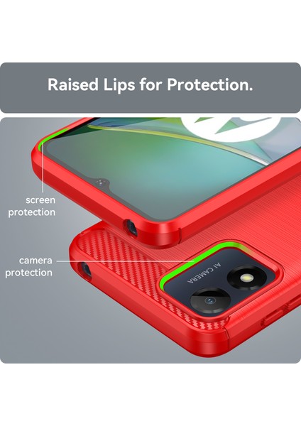 Motorola Moto E13 Için Yumuşak Karbon Fiber Fırçalanmış Tpu Telefon Kılıfı (Yurt Dışından) indirimleri