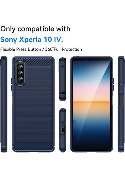 Sony Xperia 10 Iv Için Yumuşak Karbon Fiber Fırçalanmış Tpu Telefon Kılıfı (Yurt Dışından) fiyatları