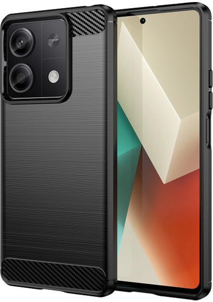 Xiaomi Redmi Note 13 Için Yumuşak Karbon Fiber Fırçalanmış Tpu Telefon Kılıfı (Yurt Dışından)