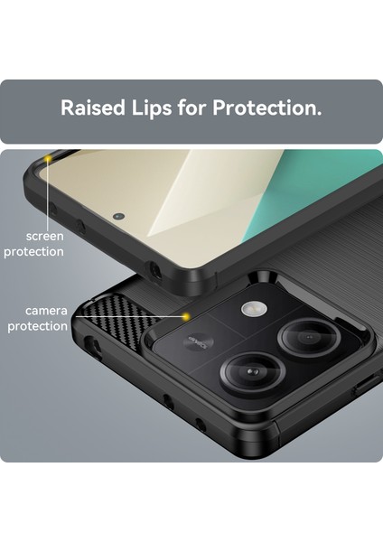 Xiaomi Redmi Note 13 Için Yumuşak Karbon Fiber Fırçalanmış Tpu Telefon Kılıfı (Yurt Dışından) indirimleri