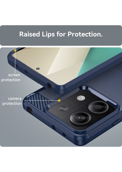 Xiaomi Redmi Note 13 Için Yumuşak Karbon Fiber Fırçalanmış Tpu Telefon Kılıfı (Yurt Dışından) indirimleri