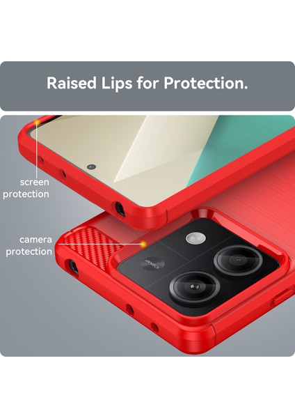 Xiaomi Redmi Note 13 Için Yumuşak Karbon Fiber Fırçalanmış Tpu Telefon Kılıfı (Yurt Dışından) indirimleri