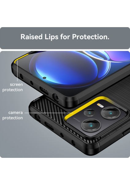 Xiaomi Redmi Note 12 Pro+ Için Yumuşak Karbon Fiber Fırçalanmış Tpu Telefon Kılıfı (Yurt Dışından) indirimleri