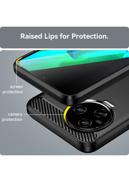 Infinix Note 12 Pro Için Yumuşak Karbon Fiber Fırçalanmış Tpu Telefon Kılıfı (Yurt Dışından) indirimleri