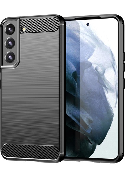Samsung Galaxy S22+ 5g Için Yumuşak Karbon Fiber Fırçalanmış Tpu Telefon Kılıfı (Yurt Dışından)