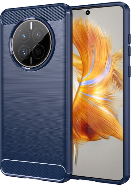 Huawei Mate 50 Için Yumuşak Karbon Fiber Fırçalanmış Tpu Telefon Kılıfı (Yurt Dışından)