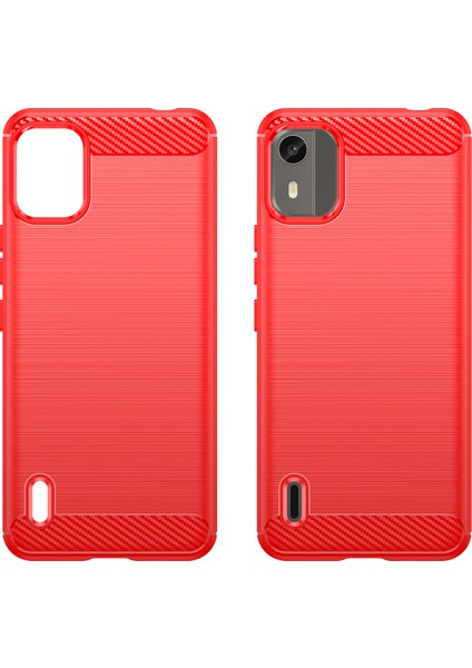 Nokia C12 Için Yumuşak Karbon Fiber Fırçalanmış Tpu Telefon Kılıfı (Yurt Dışından) fırsatları