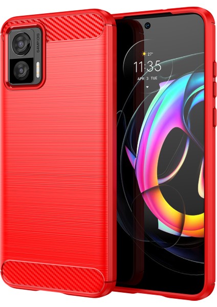 Motorola Edge 30 Neo Için Yumuşak Karbon Fiber Fırçalanmış Tpu Telefon Kılıfı (Yurt Dışından)