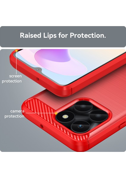 Honor X6A Için Yumuşak Karbon Fiber Fırçalanmış Tpu Telefon Kılıfı (Yurt Dışından) indirimleri