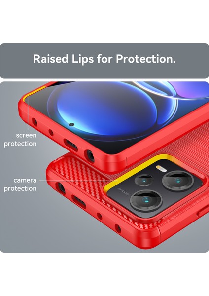 Xiaomi Redmi Note 12 Pro+ Için Yumuşak Karbon Fiber Fırçalanmış Tpu Telefon Kılıfı (Yurt Dışından) indirimleri
