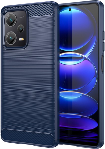 Xiaomi Redmi Note 12 Pro+ Için Yumuşak Karbon Fiber Fırçalanmış Tpu Telefon Kılıfı (Yurt Dışından)