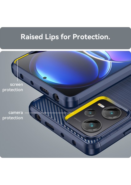 Xiaomi Redmi Note 12 Pro+ Için Yumuşak Karbon Fiber Fırçalanmış Tpu Telefon Kılıfı (Yurt Dışından) indirimleri