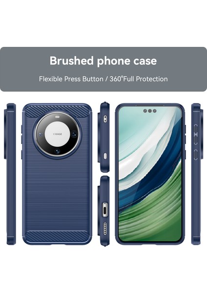 Huawei Mate 60 Pro Için Yumuşak Karbon Fiber Fırçalanmış Tpu Telefon Kılıfı (Yurt Dışından) modelleri