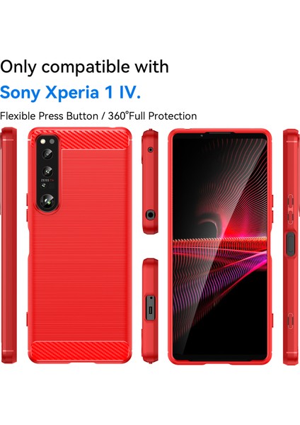 Sony Xperia 1 Iv Için Yumuşak Karbon Fiber Fırçalanmış Tpu Telefon Kılıfı (Yurt Dışından) modelleri