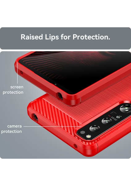 Sony Xperia 1 Iv Için Yumuşak Karbon Fiber Fırçalanmış Tpu Telefon Kılıfı (Yurt Dışından) fırsatları