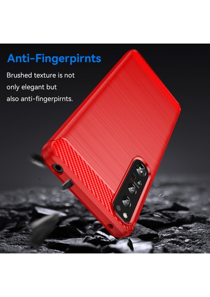 Sony Xperia 1 Iv Için Yumuşak Karbon Fiber Fırçalanmış Tpu Telefon Kılıfı (Yurt Dışından) indirimleri