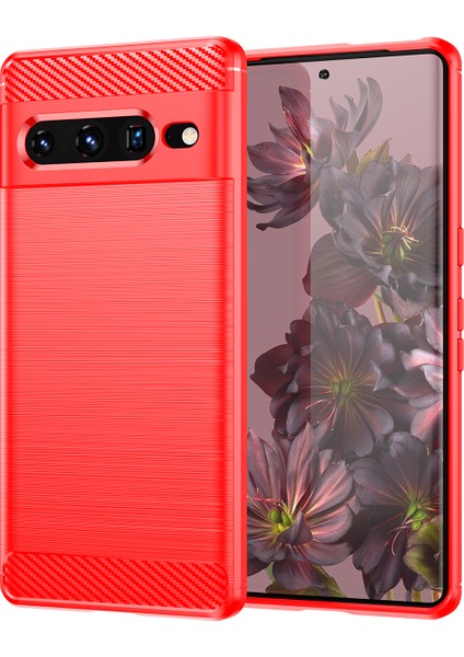 Google Pixel 7 Pro Için Yumuşak Karbon Fiber Fırçalanmış Tpu Telefon Kılıfı (Yurt Dışından)