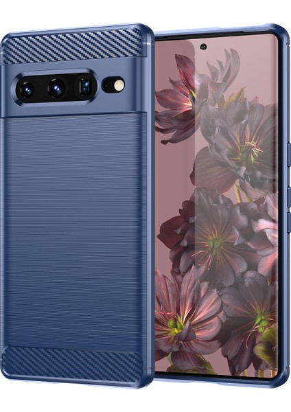 Google Pixel 7 Pro Için Yumuşak Karbon Fiber Fırçalanmış Tpu Telefon Kılıfı (Yurt Dışından)