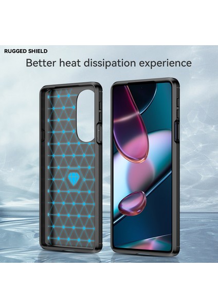 Motorola Edge 30 Pro Için Yumuşak Karbon Fiber Fırçalanmış Tpu Telefon Kılıfı (Yurt Dışından) modelleri