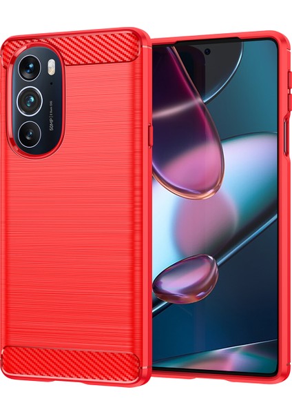 Motorola Edge 30 Pro Için Yumuşak Karbon Fiber Fırçalanmış Tpu Telefon Kılıfı (Yurt Dışından)