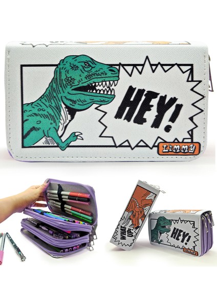 Kalem Kutusu Dinozor Karikatür Dinosaur