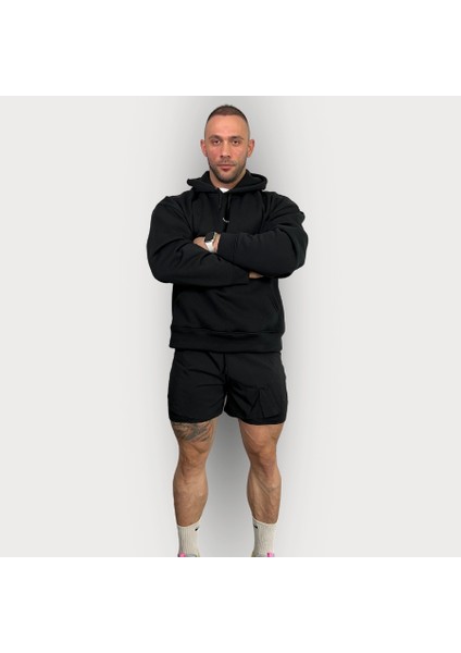Oversize Pamuklu 3 Iplik Sweatshirt Hoodie - Titan Serisi