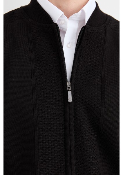 Erkek Hakim Yaka Çelik Örgü Astarlı Yün Mont Siyah indirimleri